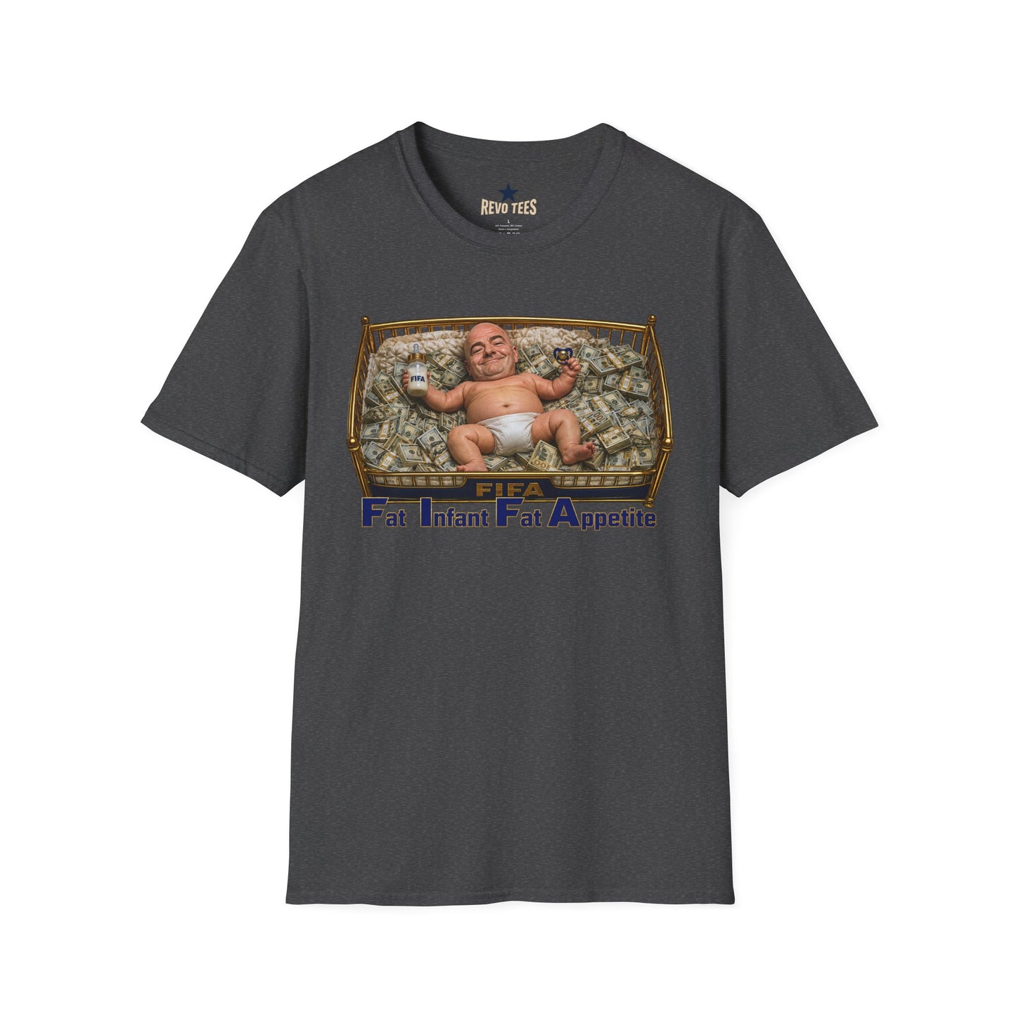 REVOTEES Fat Infant Fat Appetite Graphic T-Shirt — Satirical Tee