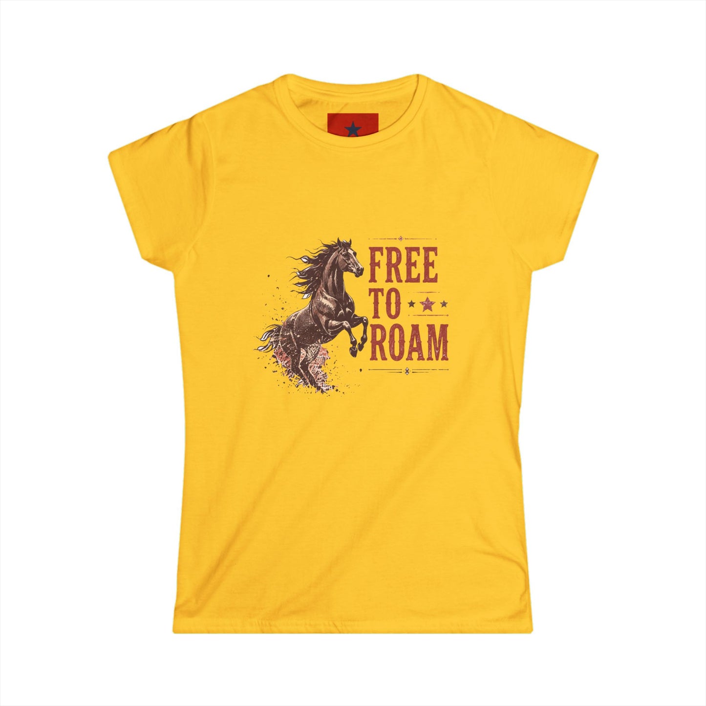Free to Roam Horse Graphic Tee — Women's Casual Western T-Shirt