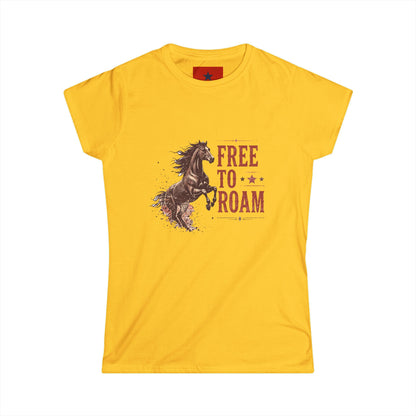 Free to Roam Horse Graphic Tee — Women's Casual Western T-Shirt