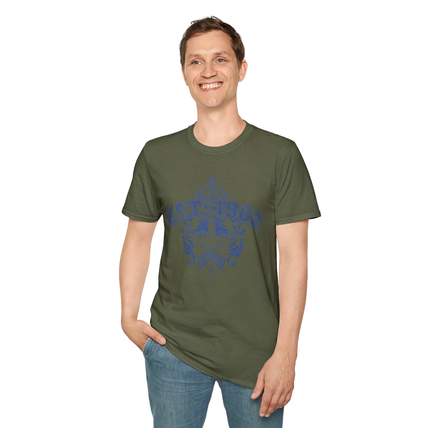 EST. 1982 Crest T‑Shirt — Vintage Heraldic Graphic Tee