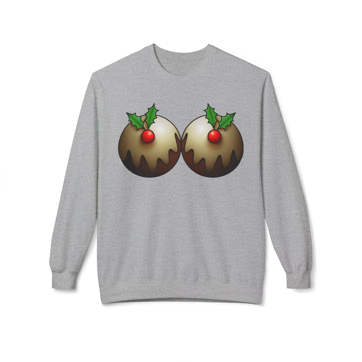 Yule Tidings We'll Twin - Christmas Puddings Crewneck Sweater