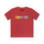Kids Tee — Colorful 'REVOTEES' Bubble Letter Shirt for Children