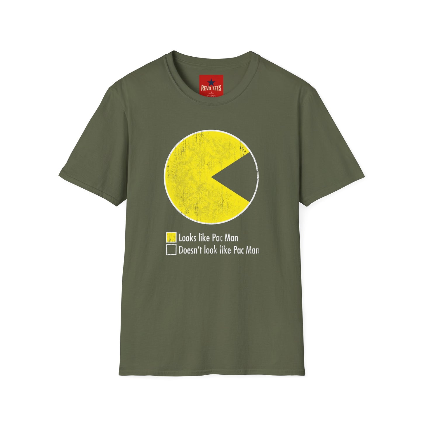 Pac-Man Vintage Tee — "Looks Like Pac-Man / Doesn’t Look Like Pac-Man" Graphic T-Shirt