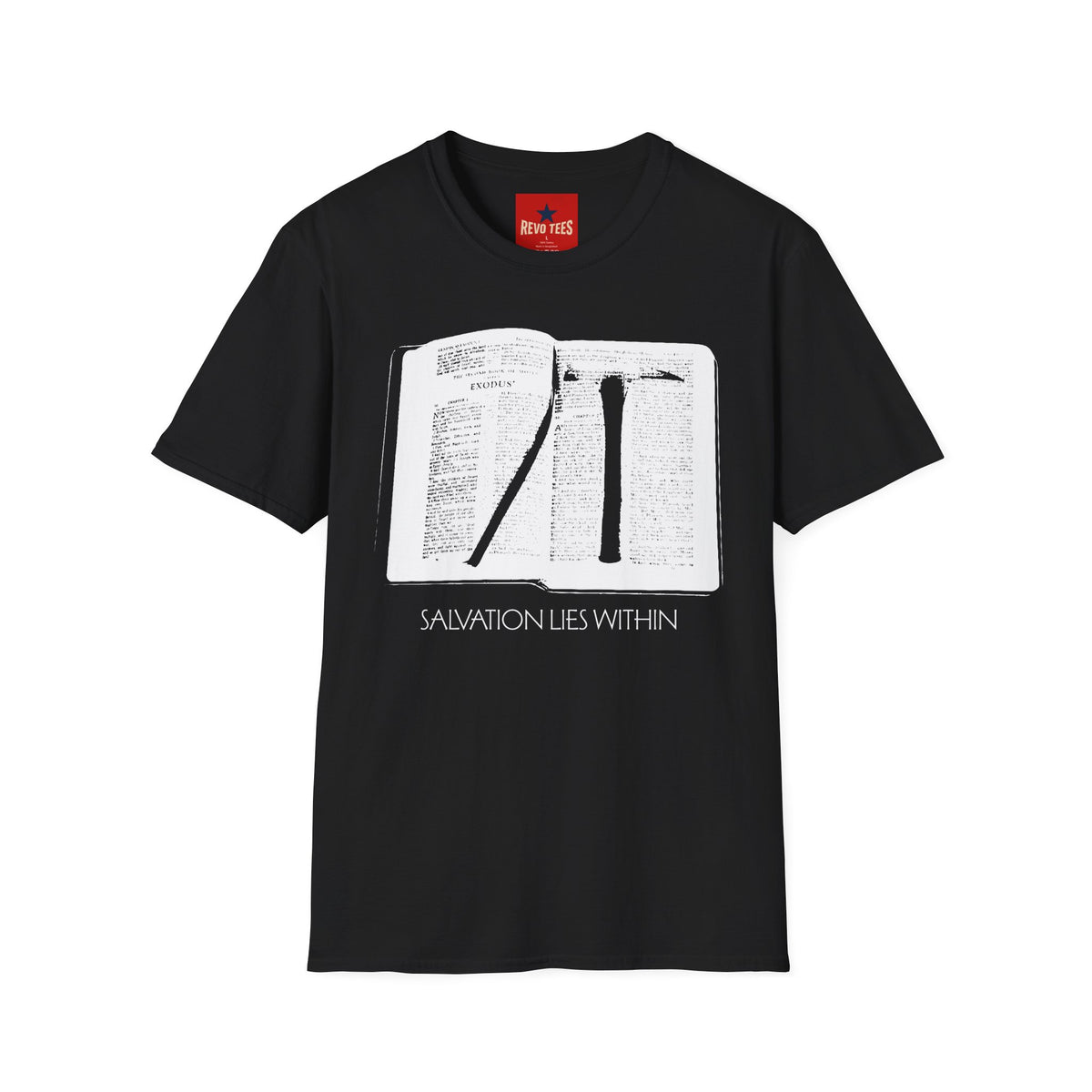 Revotees Salvation Lies Within Vintage Open Bible Graphic T-Shirt