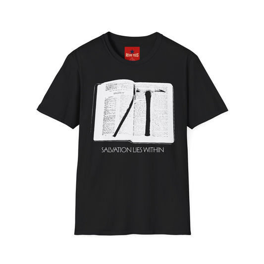 Salvation Lies Within T-Shirt — Vintage Open Bible Graphic Tee