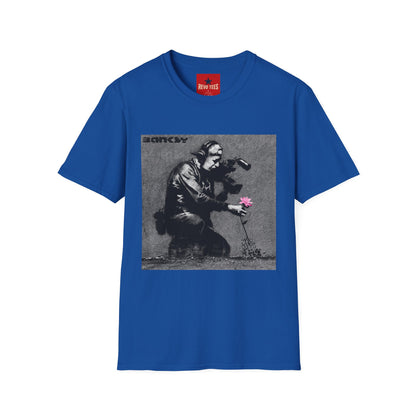 Banksy Flower Thrower T-Shirt — Urban Street Art Graphic Tee