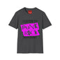 I Listen to Punk Rock With Daddy T-Shirt — Neon Pink Punk Rock Tee