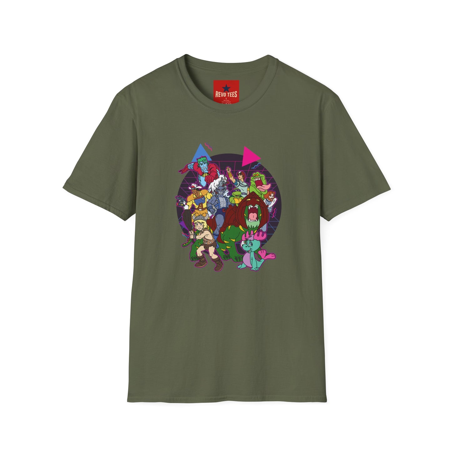 Retro Cartoon Monsters T‑Shirt — Vintage 80s Monster Crew Graphic Tee