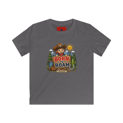 Kids T-Shirt – "Born to Roam" Cute Cowboy Adventure Tee for Little Explorers