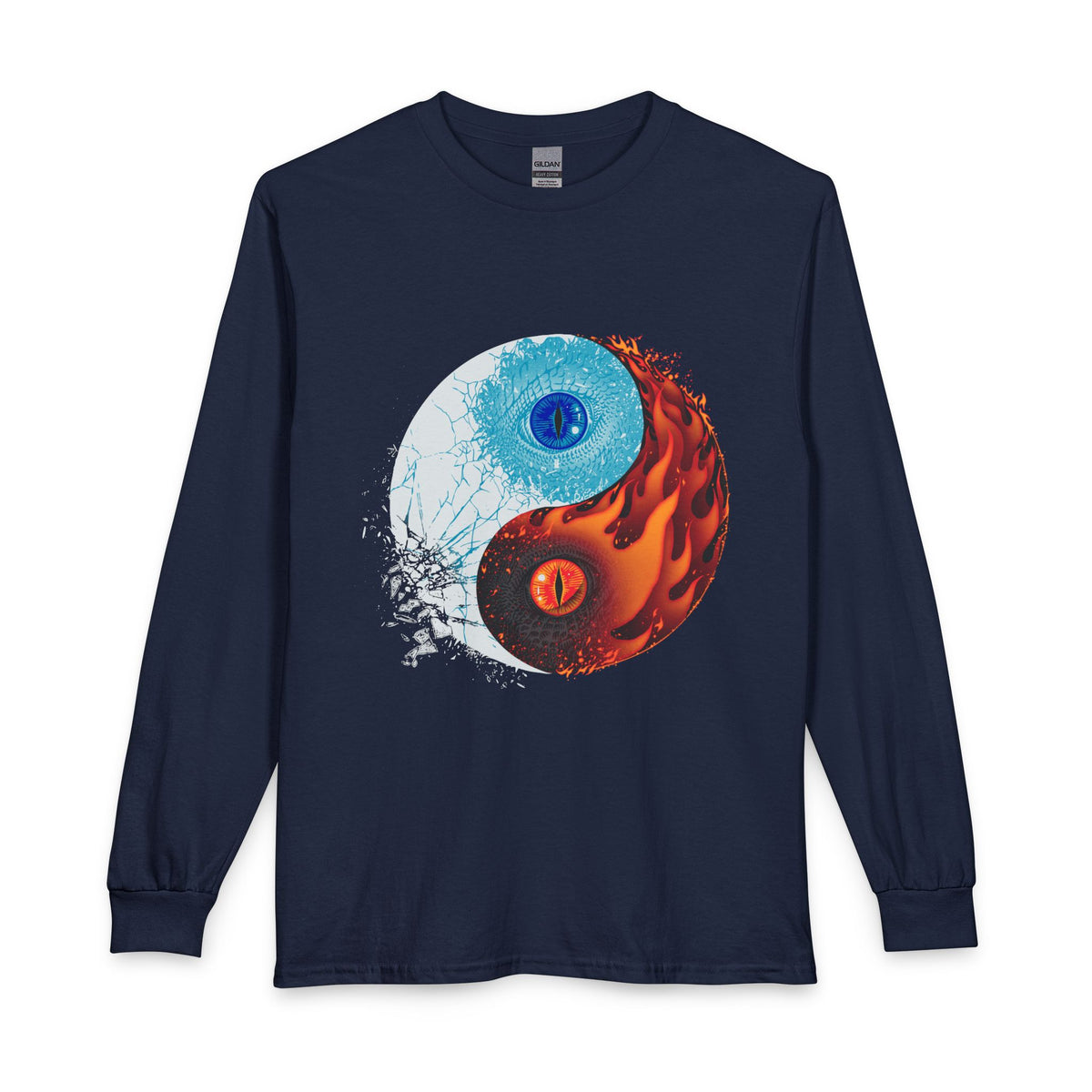 Revotees Fire and Ice Yin Yang Long-Sleeve T-Shirt - alternate view 8
