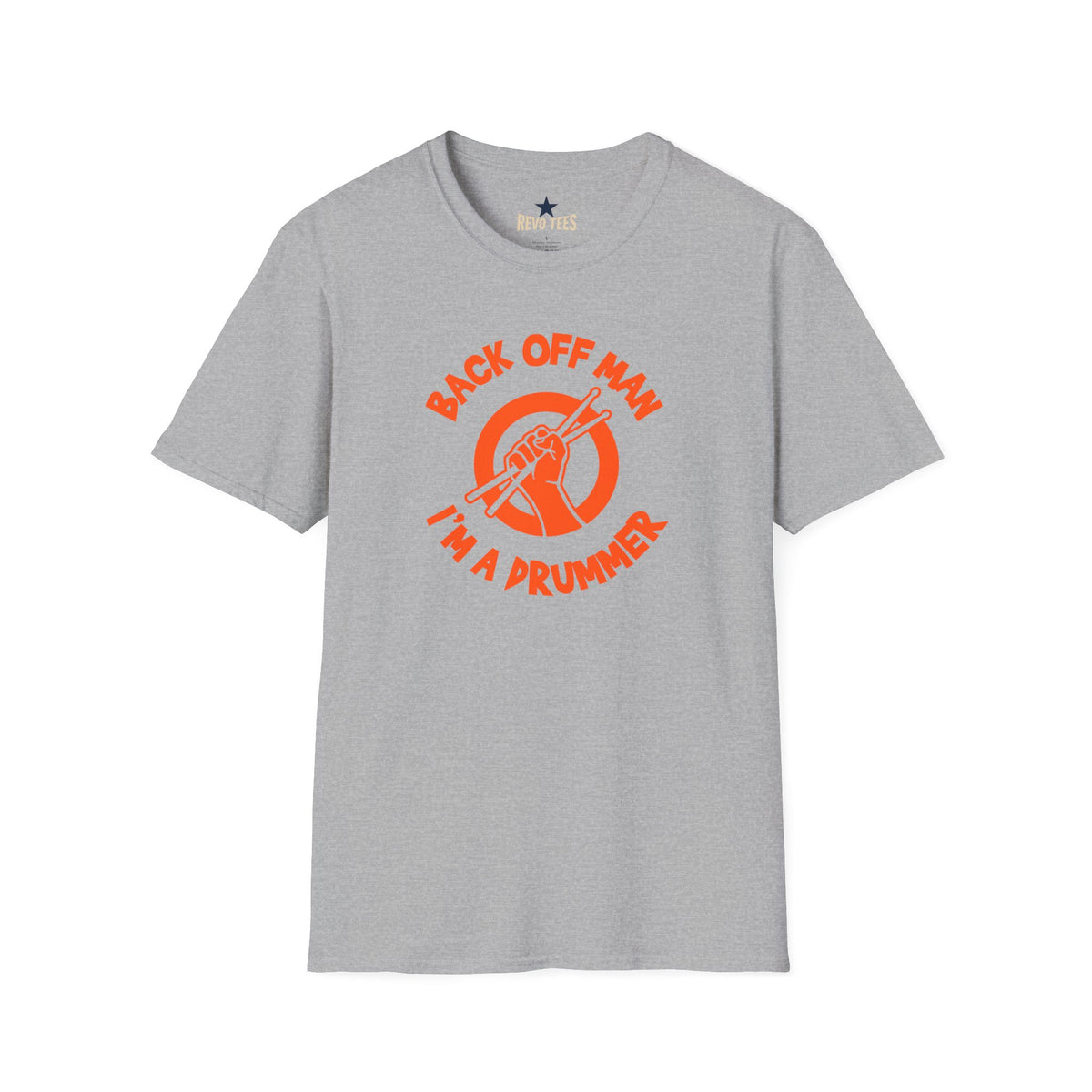 Revotees Back Off Im a Drummer Softstyle T-Shirt - alternate view 4