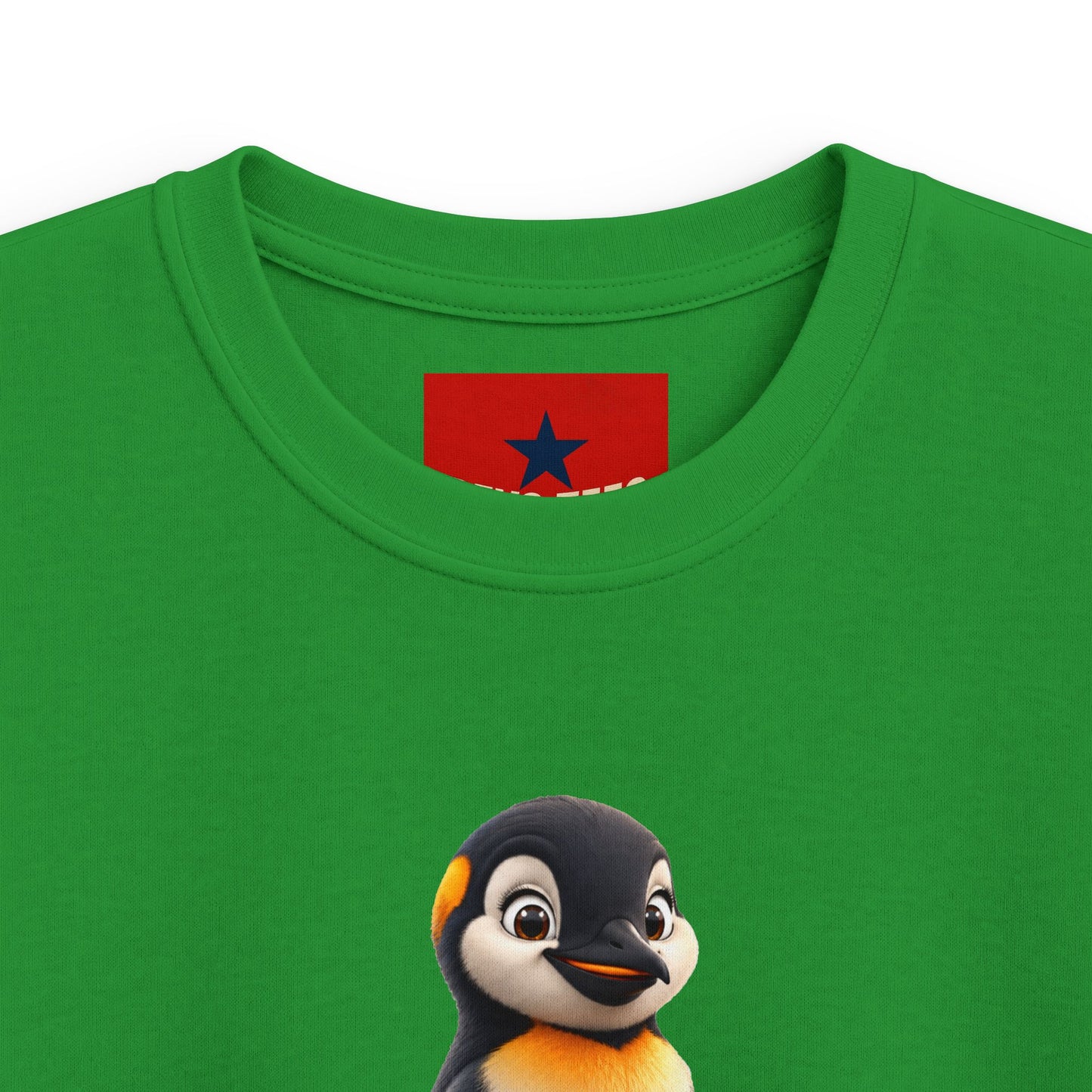 Kids Tee — Cute Pebble Penguin “REVOTEES” Colorful Logo
