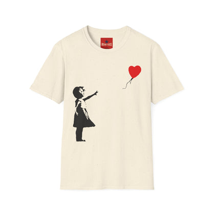 Banksy-Inspired Girl with Heart Balloon T-Shirt — Street Art Graphic Tee