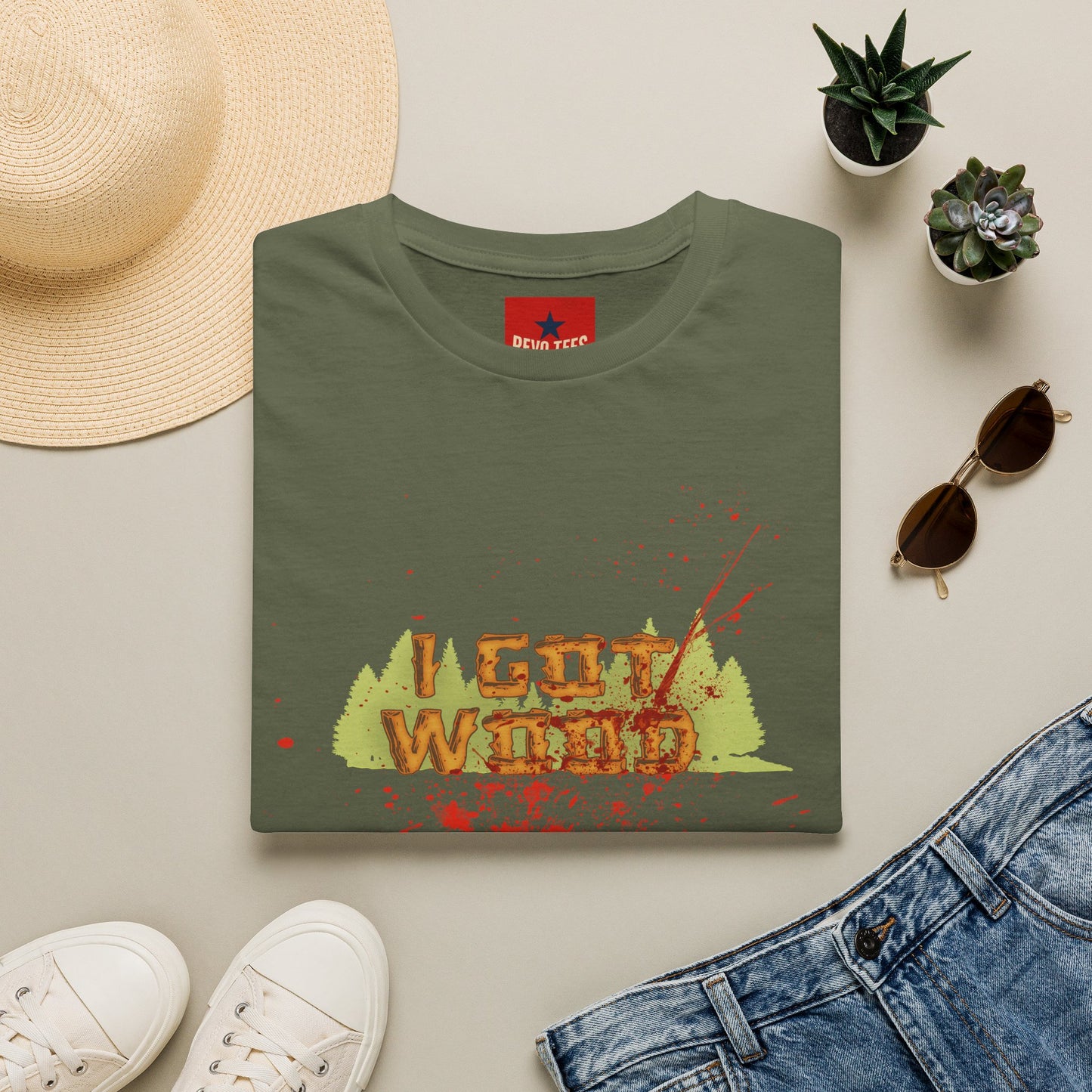 I Got Wood Funny Lumberjack T-Shirt — Camping, Outdoors & Carpenter Gift