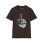 Revotees Graphic Grayscale Middle Finger Design T-Shirt - alternate view 5