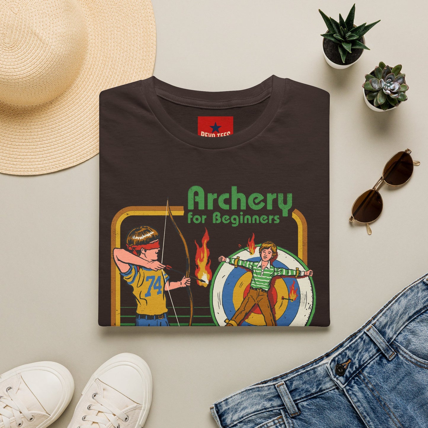 Archery for Beginners T-Shirt — Retro Kids' Archery Practice Graphic Tee
