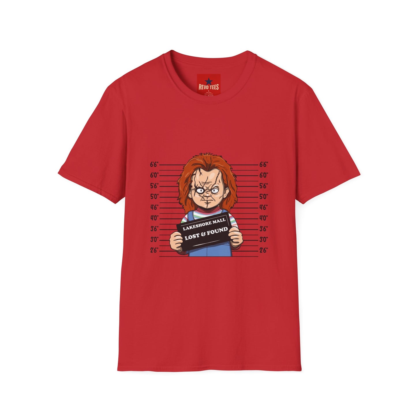 Chucky Mugshot Graphic T-Shirt — Horror Movie Villain Tee