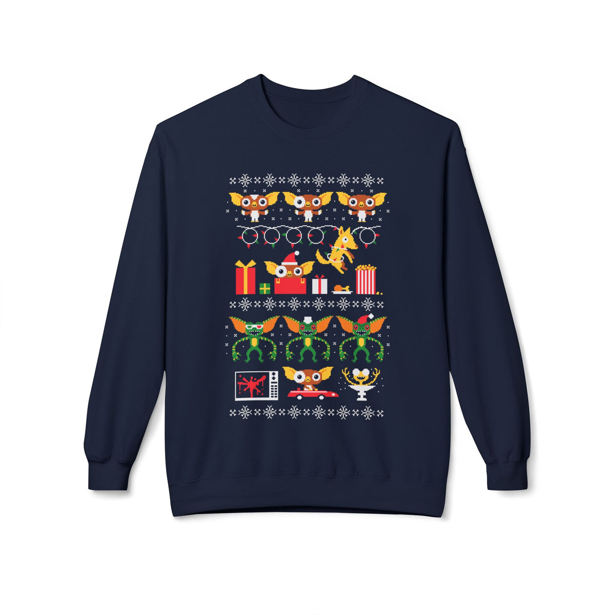 Gremlin and Mogwai Christmas Movie Ugly Sweater Crewneck Sweatshirt