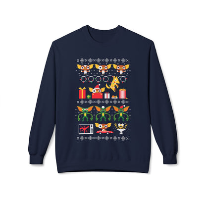 Gremlin and Mogwai Christmas Movie Ugly Sweater Crewneck Sweatshirt