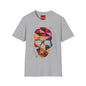 Geometric Colorblock Skull T-Shirt