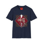 Japanese Kanji Graphic T-Shirt — Vintage Red Diamond "神羅" Streetwear