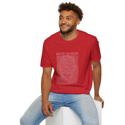 White Division Graphic T‑Shirt — Unknown Danger Retro Wave Design
