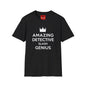 Amazing Detective Slash Genius T-Shirt — Funny Crown Graphic Tee for Sleuths & Gift Giving