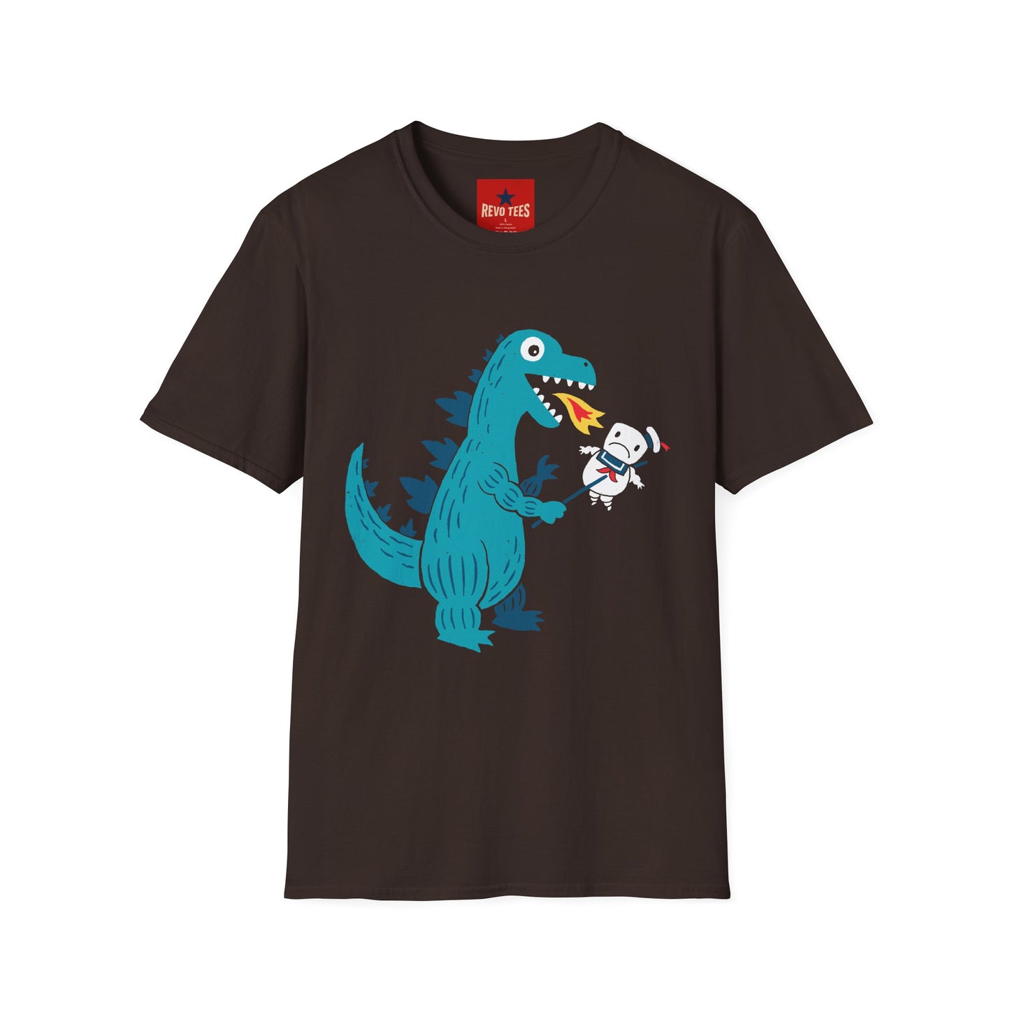 Dino vs. Astronaut Graphic T-Shirt — Cute Cartoon Monster Tee
