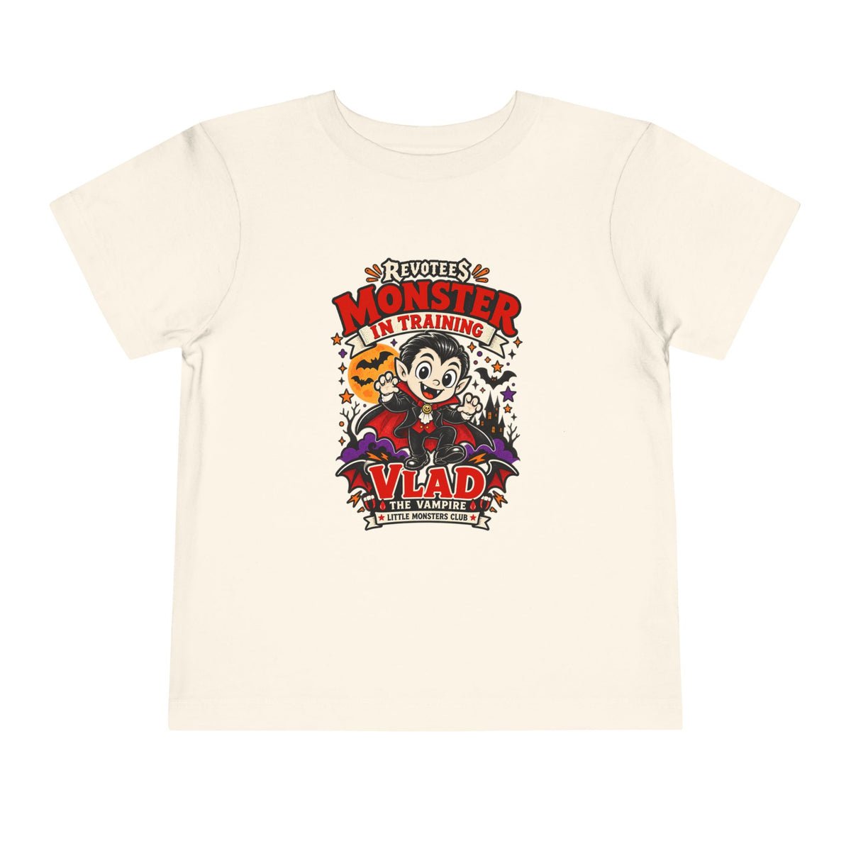 REVOTEES Toddler Monster In Training Tee — 'Vlad the Vampire' Halloween Kids Shirt