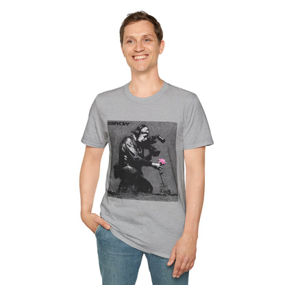 Banksy Flower Thrower T-Shirt — Urban Street Art Graphic Tee
