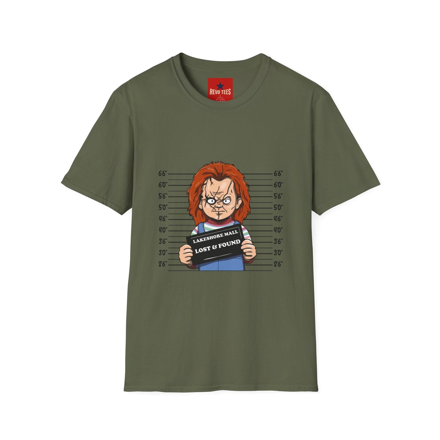 Chucky Mugshot Graphic T-Shirt — Horror Movie Villain Tee
