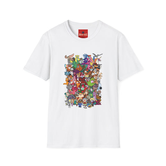 Retro Cartoon Characters Collage T-Shirt