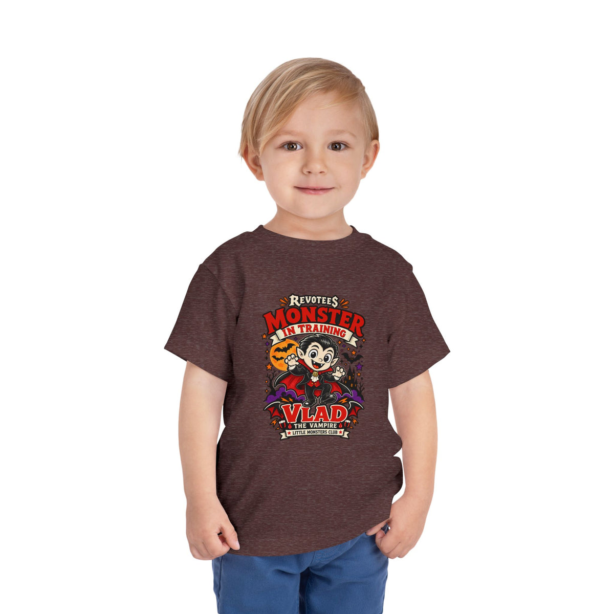 REVOTEES Toddler Monster In Training Tee — 'Vlad the Vampire' Halloween Kids Shirt