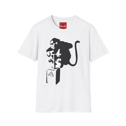 Banksy-Style Monkey On Bomb T-Shirt — Street Art Graphic Tee