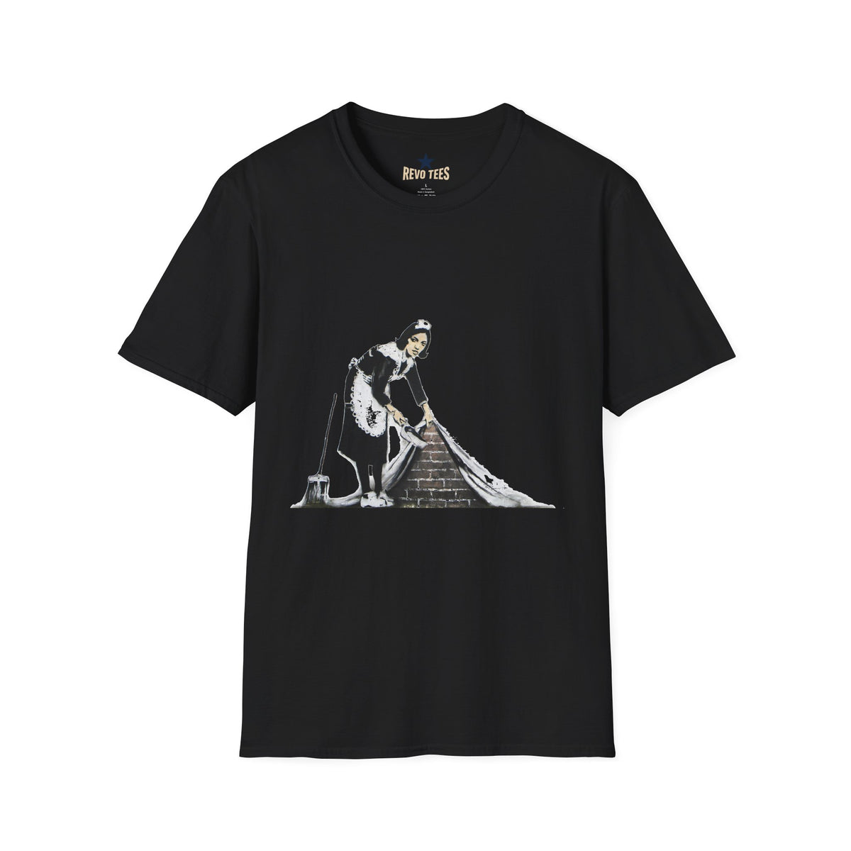 Revotees Banksys Maid Street Art Banksy Inspired Housecleaning Graphic T-Shirt - alternate view 10
