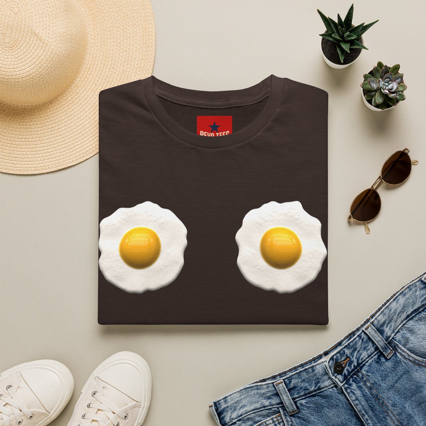 Eggs On My Mind T‑Shirt — Funny Fried Egg Graphic Tee