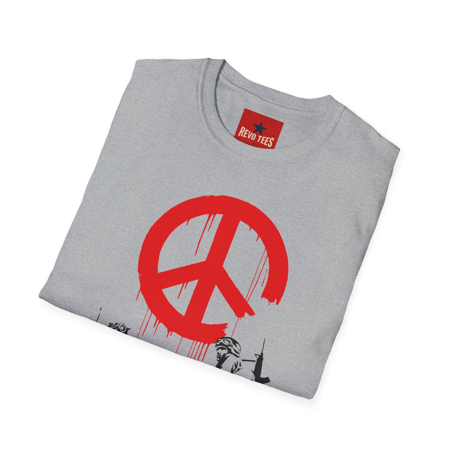 Banksy Peace Symbol Graffiti T-Shirt – Red Drip Street Art Tee