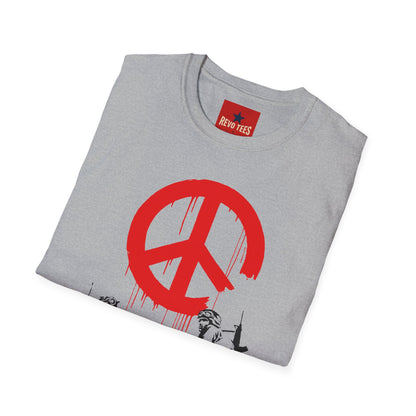 Banksy Peace Symbol Graffiti T-Shirt – Red Drip Street Art Tee