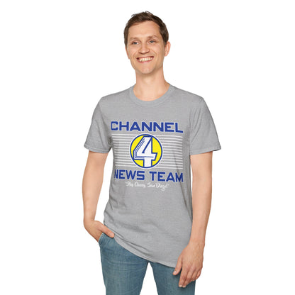 Channel 4 News Team T-Shirt — Retro Broadcast Graphic Tee
