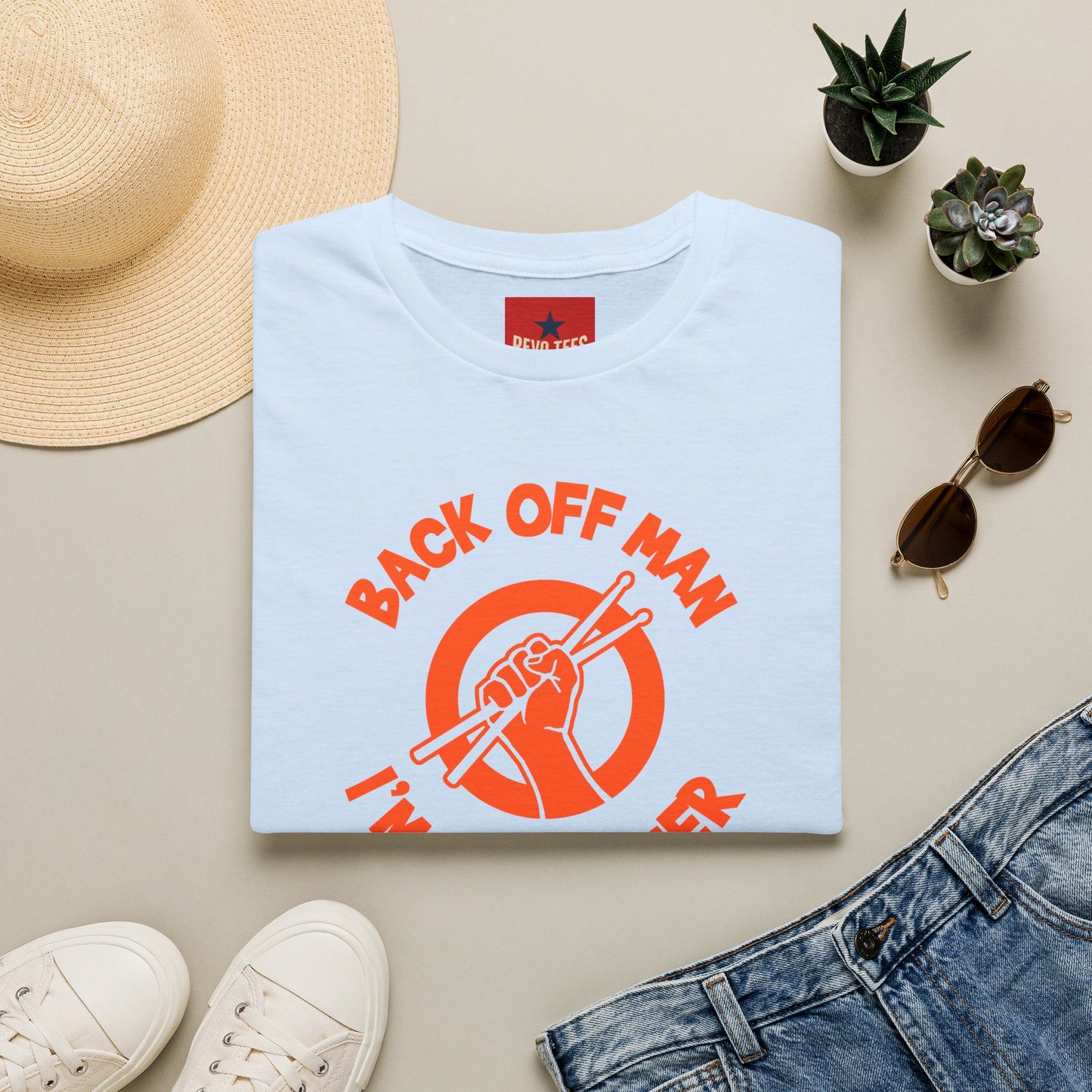 Back Off I'm A Drummer -  Softstyle T-Shirt
