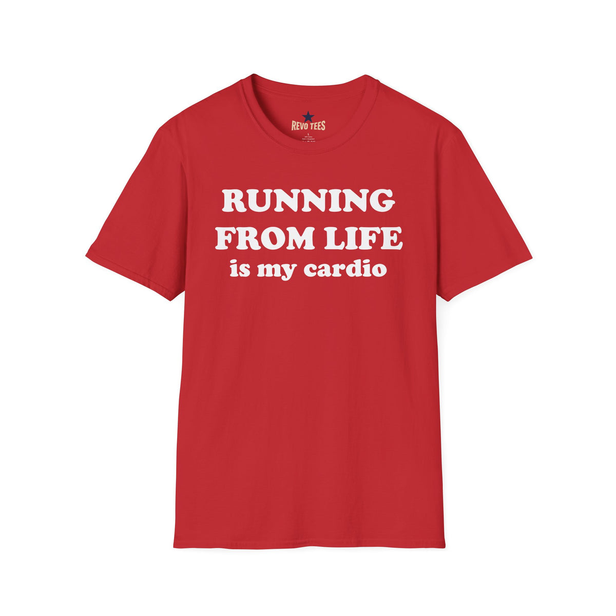 Revotees Running From Life Unisex Softstyle T-Shirt - alternate view 4