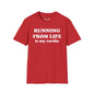 Revotees Running From Life Unisex Softstyle T-Shirt - alternate view 4