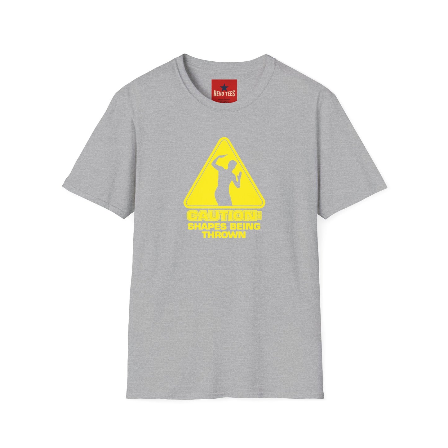 Caution - Throwing Shapes - Unisex Softstyle T-Shirt