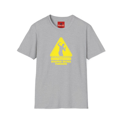 Caution - Throwing Shapes - Unisex Softstyle T-Shirt