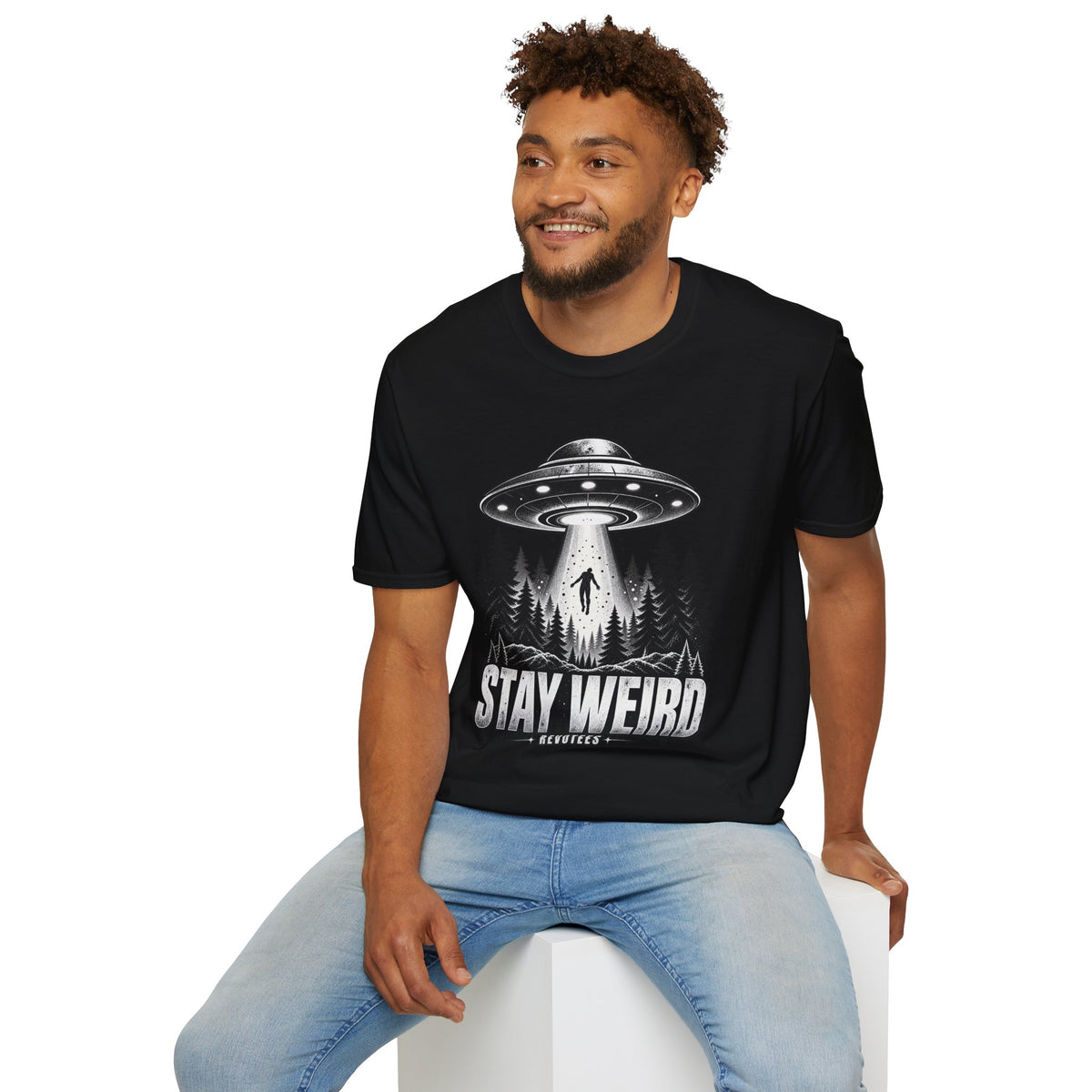 REVOTEES Stay Weird — Alien Abduction Graphic Tee