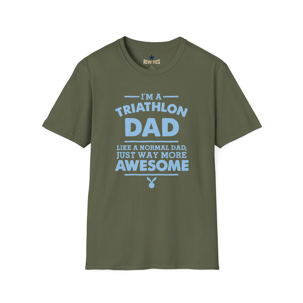 Revotees Triathlon Dad Im a Triathlon Dad Like a Normal Dad Just Way More Awesome T-Shirt - alternate view 6