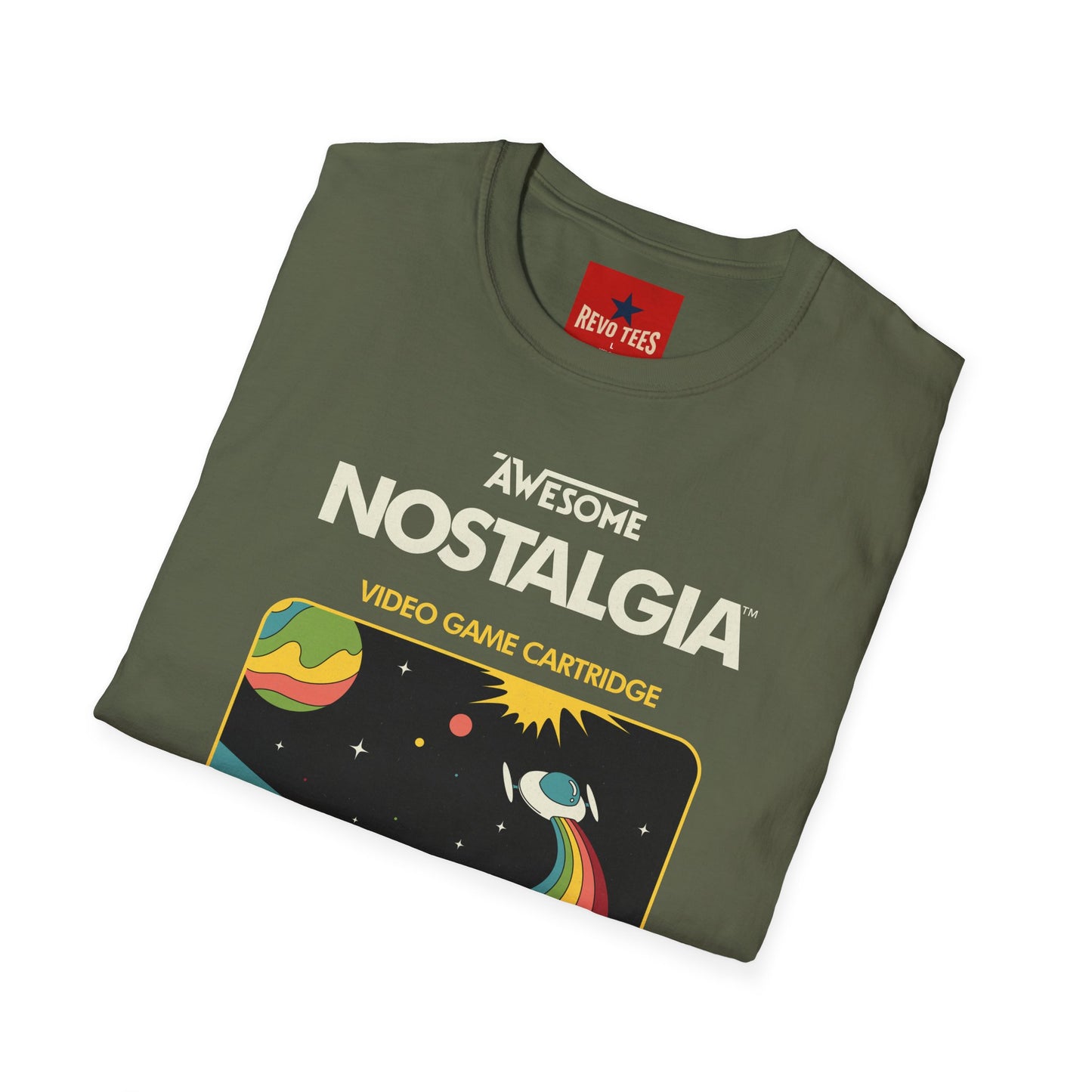 Awesome Nostalgia T-Shirt — Retro Video Game Cartridge Graphic Tee