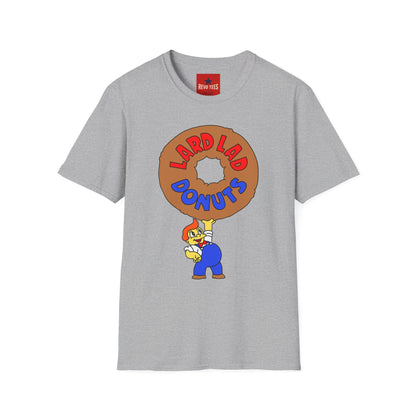 Donut Vintage Logo T‑Shirt — "Lard Lad Donuts" Cartoon Tee