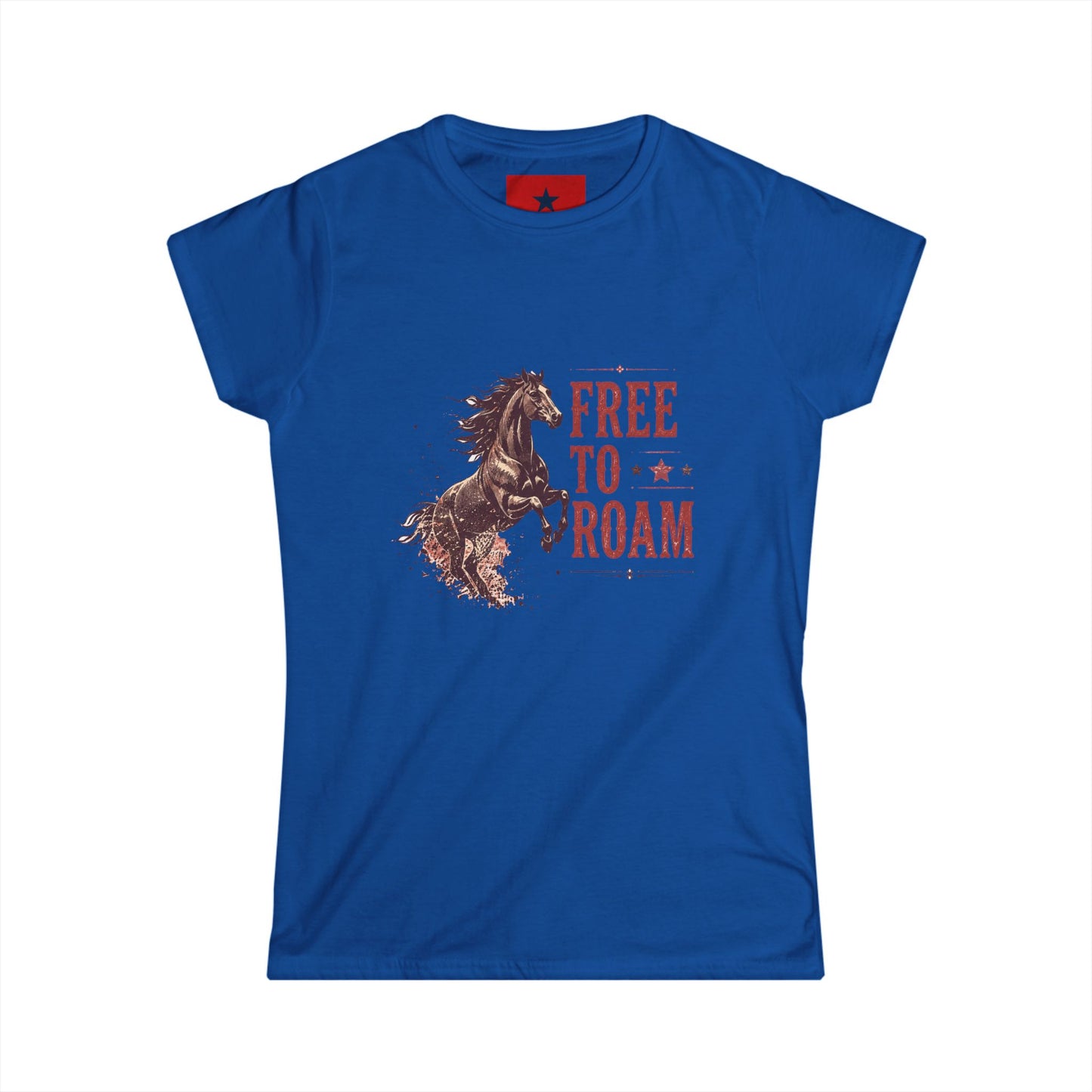 Free to Roam Horse Graphic Tee — Women's Casual Western T-Shirt