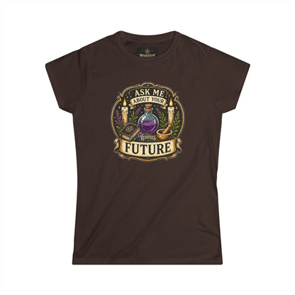Revotees Fortune Teller Ask Me About Your Future Mystic Crystal Ball Womens T-Shirt - alternate view 2